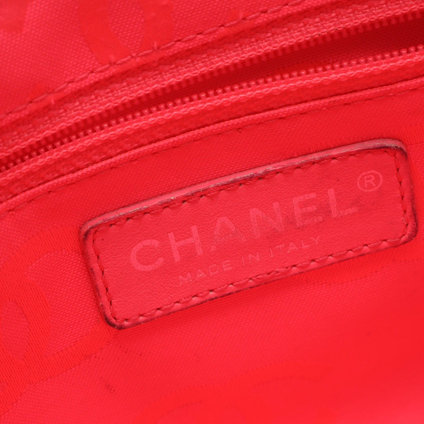カンボンライン アクセサリーポーチ ハンドバッグ レザー エナメルレザー ブラック シルバー金具 シャネル バッグ CHANEL