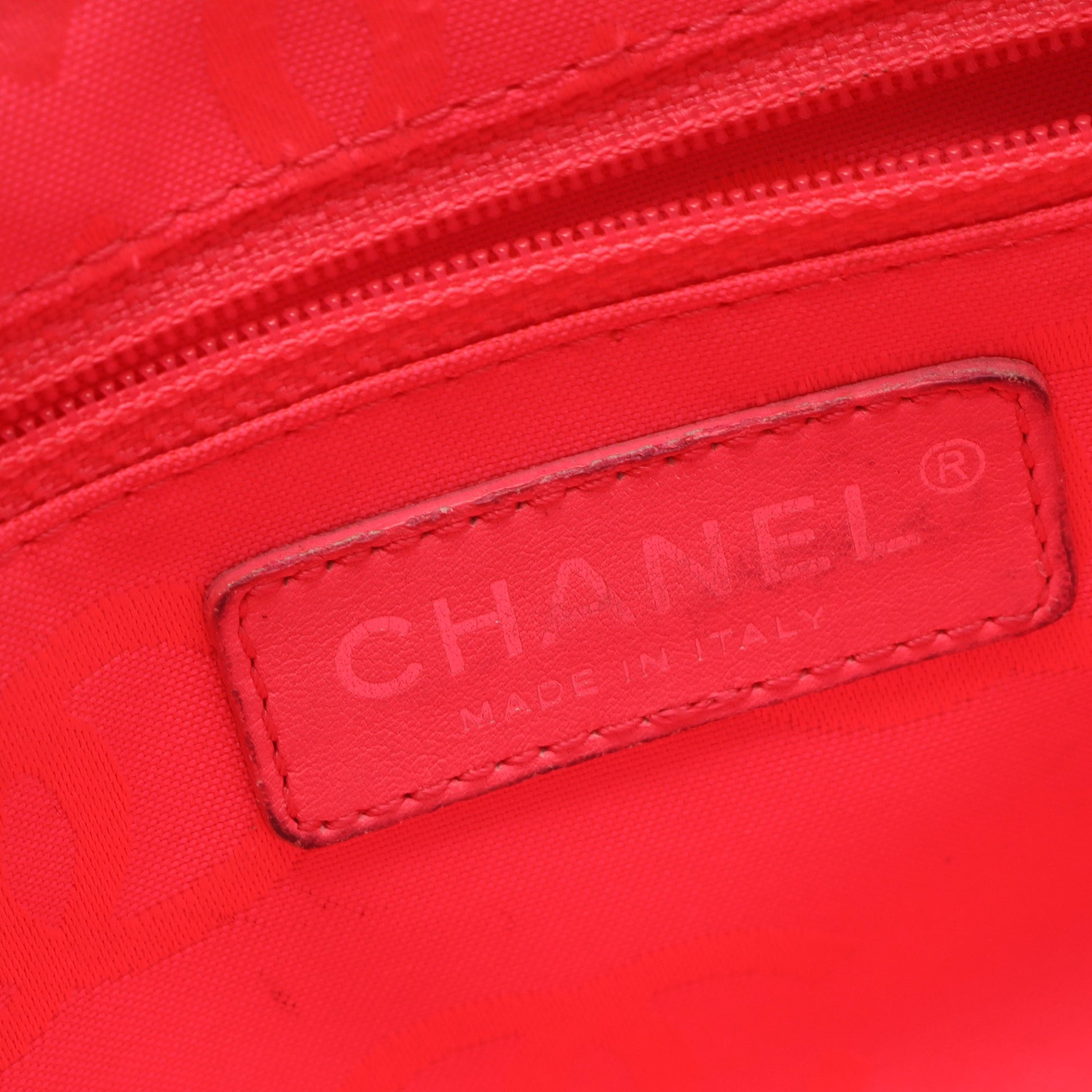 カンボンライン アクセサリーポーチ ハンドバッグ レザー エナメルレザー ブラック シルバー金具 シャネル バッグ CHANEL
