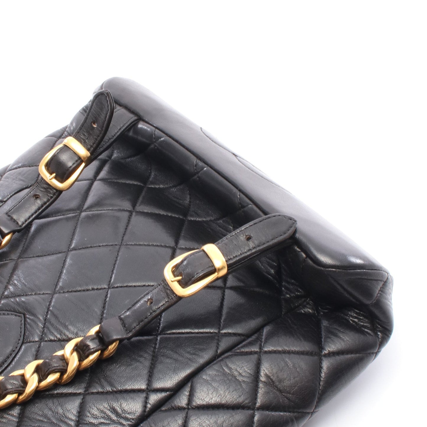 マトラッセ バックパック リュックサック ラムスキン ブラック ゴールド金具 シャネル バッグ CHANEL