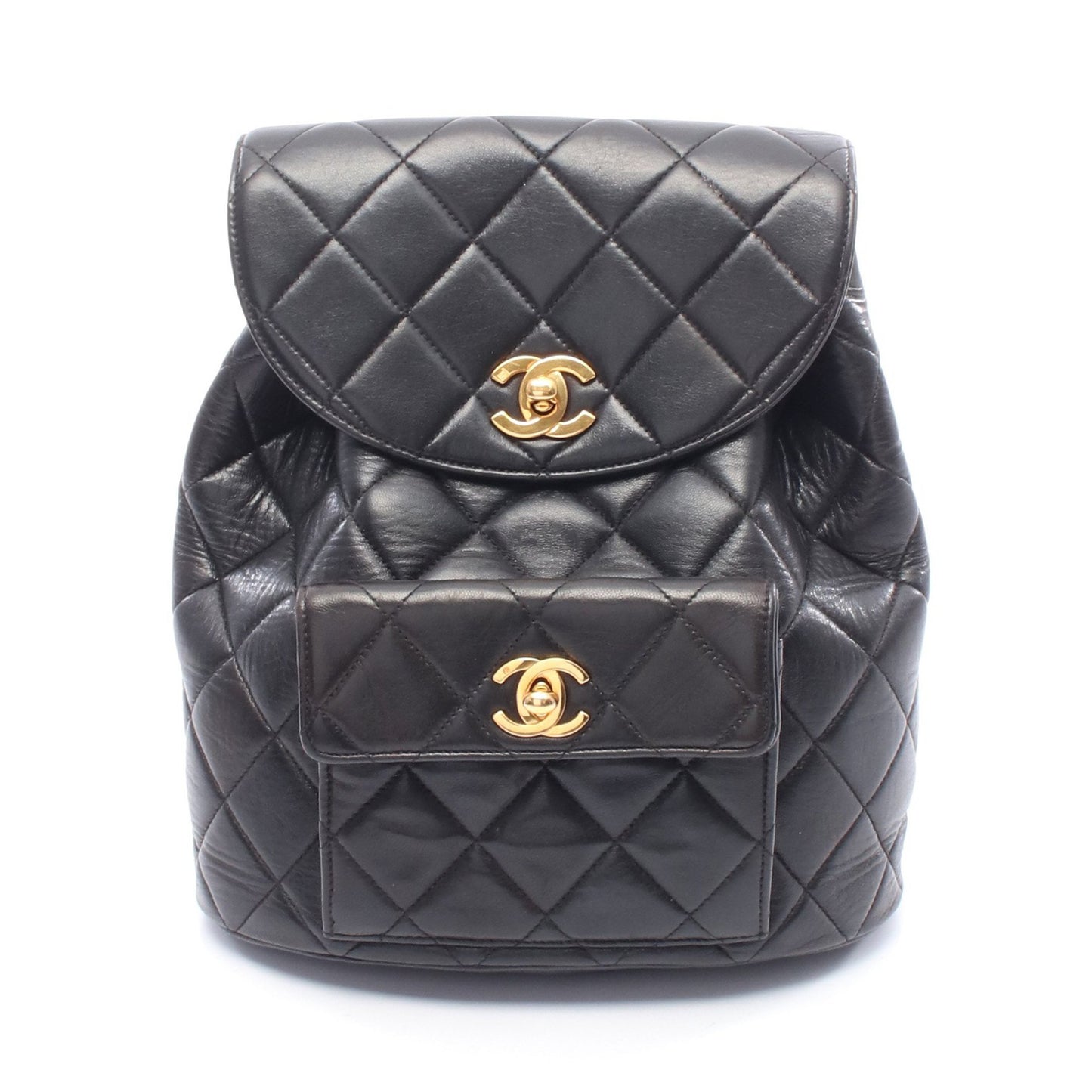 マトラッセ バックパック リュックサック ラムスキン ブラック ゴールド金具 シャネル バッグ CHANEL