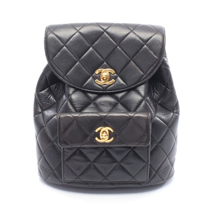 マトラッセ バックパック リュックサック ラムスキン ブラック ゴールド金具 シャネル バッグ CHANEL