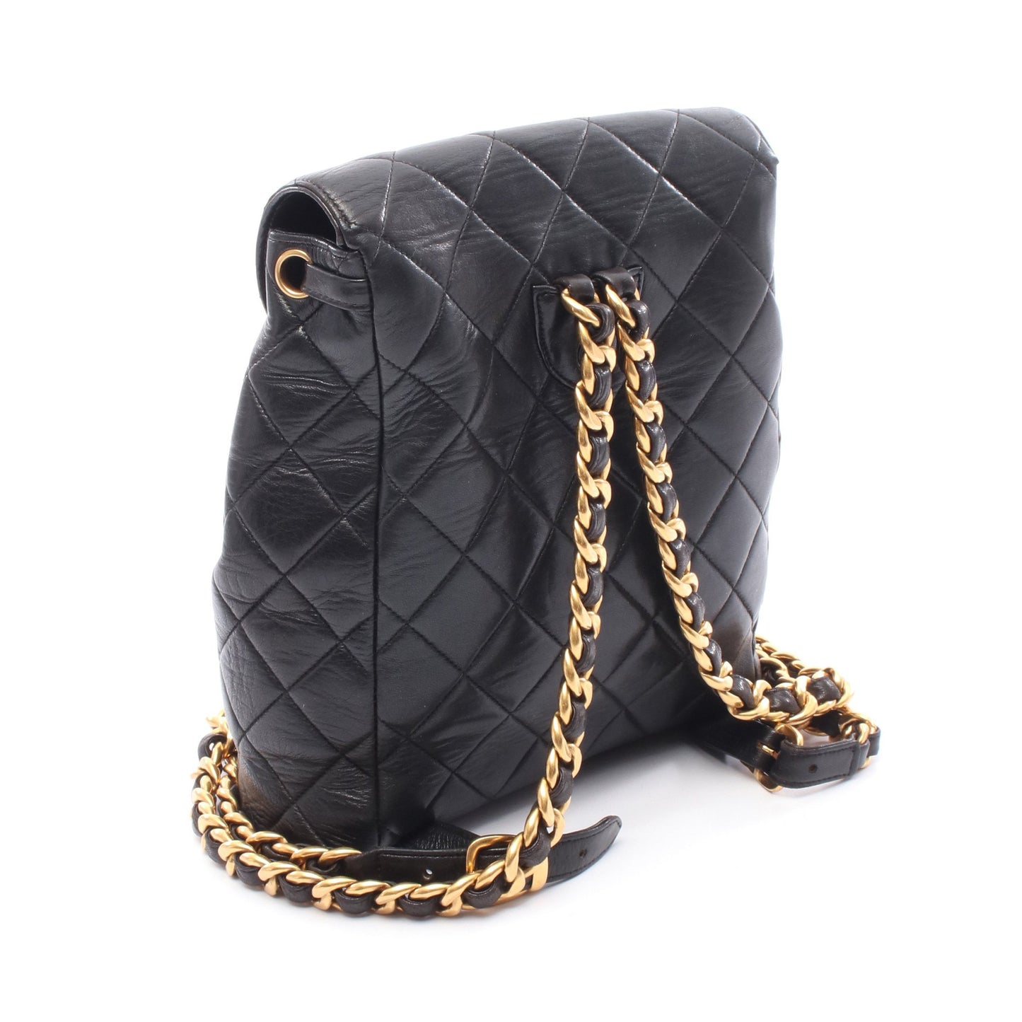 マトラッセ バックパック リュックサック ラムスキン ブラック ゴールド金具 シャネル バッグ CHANEL