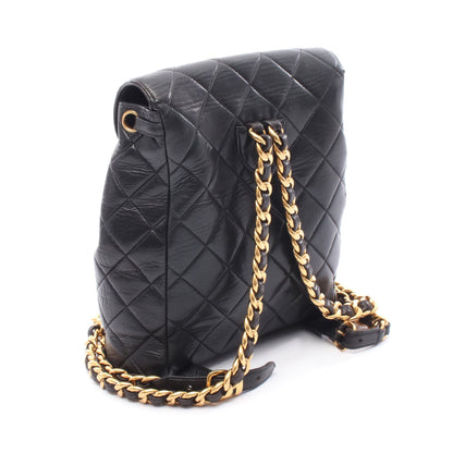 マトラッセ バックパック リュックサック ラムスキン ブラック ゴールド金具 シャネル バッグ CHANEL