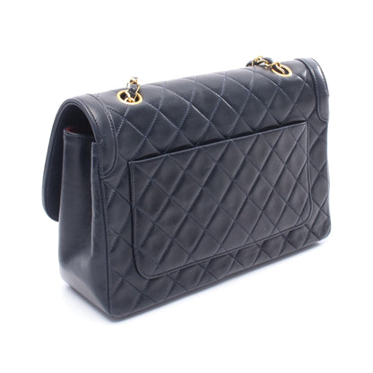 チェーンショルダーバッグ ラムスキン ネイビー ゴールド金具 シャネル バッグ CHANEL