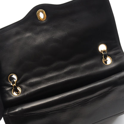 マトラッセ パリ限定 Wフラップ Wチェーンショルダーバッグ ラムスキン ブラック コンビ金具 シャネル バッグ CHANEL