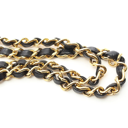 マトラッセ パリ限定 Wフラップ Wチェーンショルダーバッグ ラムスキン ブラック コンビ金具 シャネル バッグ CHANEL