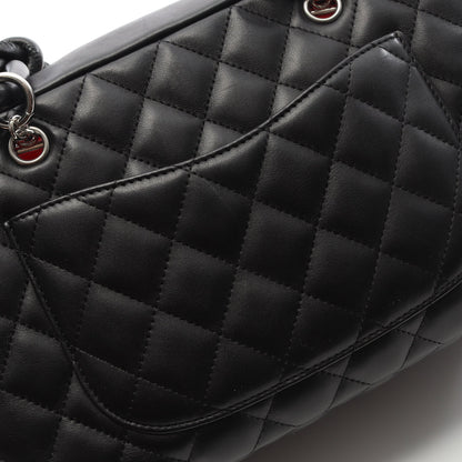 カンボンライン ボーリングバッグ ショルダーバッグ レザー エナメルレザー ブラック シルバー金具 シャネル バッグ CHANEL