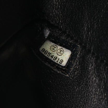 チョコバー チェーンショルダーバッグ ラムスキン ブラック ゴールド金具 シャネル バッグ CHANEL
