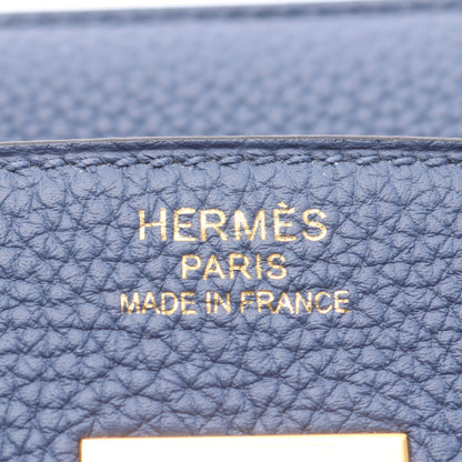 バーキン40 ハンドバッグ トゴ ブルー ゴールド金具 C刻印 エルメス バッグ HERMES