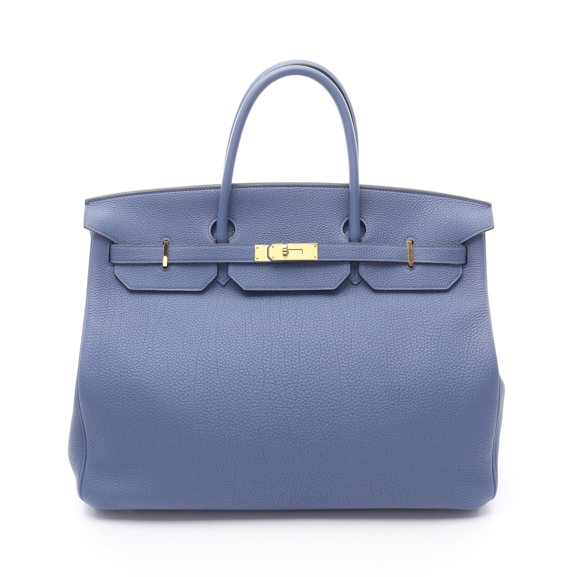 バーキン40 ハンドバッグ トゴ ブルー ゴールド金具 C刻印 エルメス バッグ HERMES