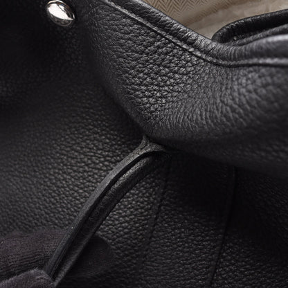 ガーデンパーティPM ハンドバッグ トートバッグ ネゴンダ ブラック シルバー金具 □Q刻印 エルメス バッグ HERMES