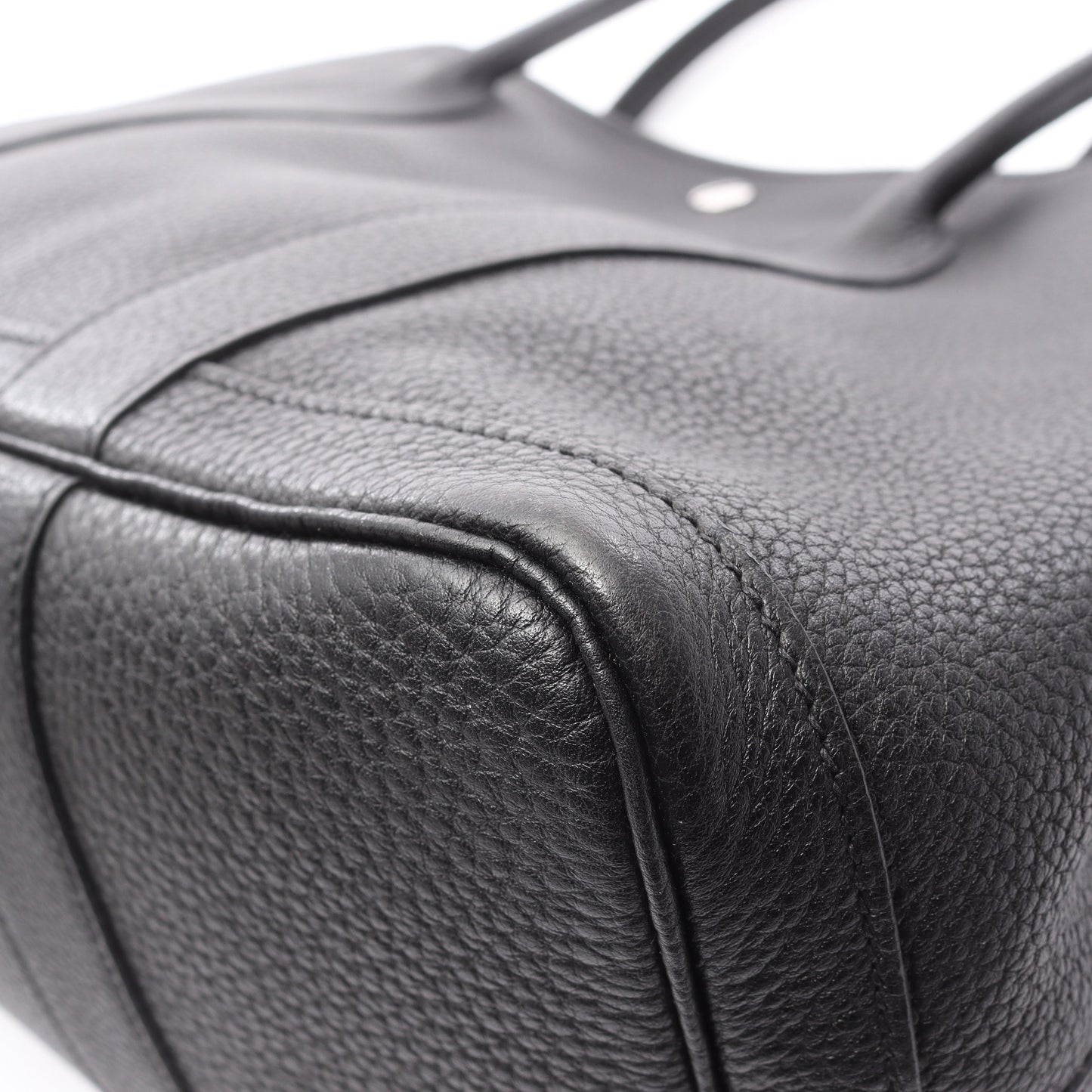 ガーデンパーティPM ハンドバッグ トートバッグ ネゴンダ ブラック シルバー金具 □Q刻印 エルメス バッグ HERMES