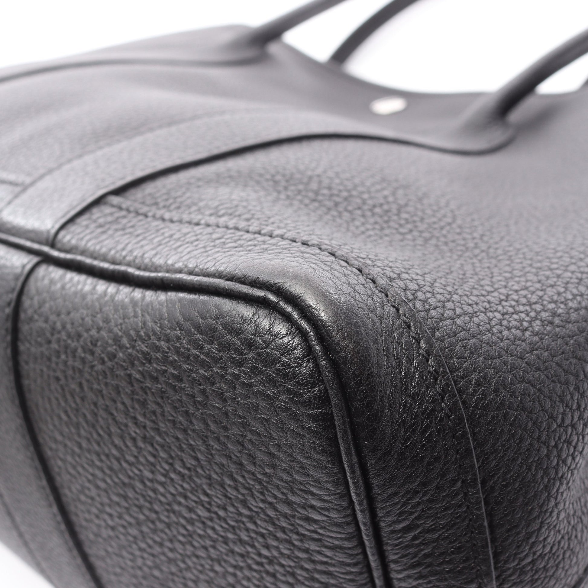 ガーデンパーティPM ハンドバッグ トートバッグ ネゴンダ ブラック シルバー金具 □Q刻印 エルメス バッグ HERMES