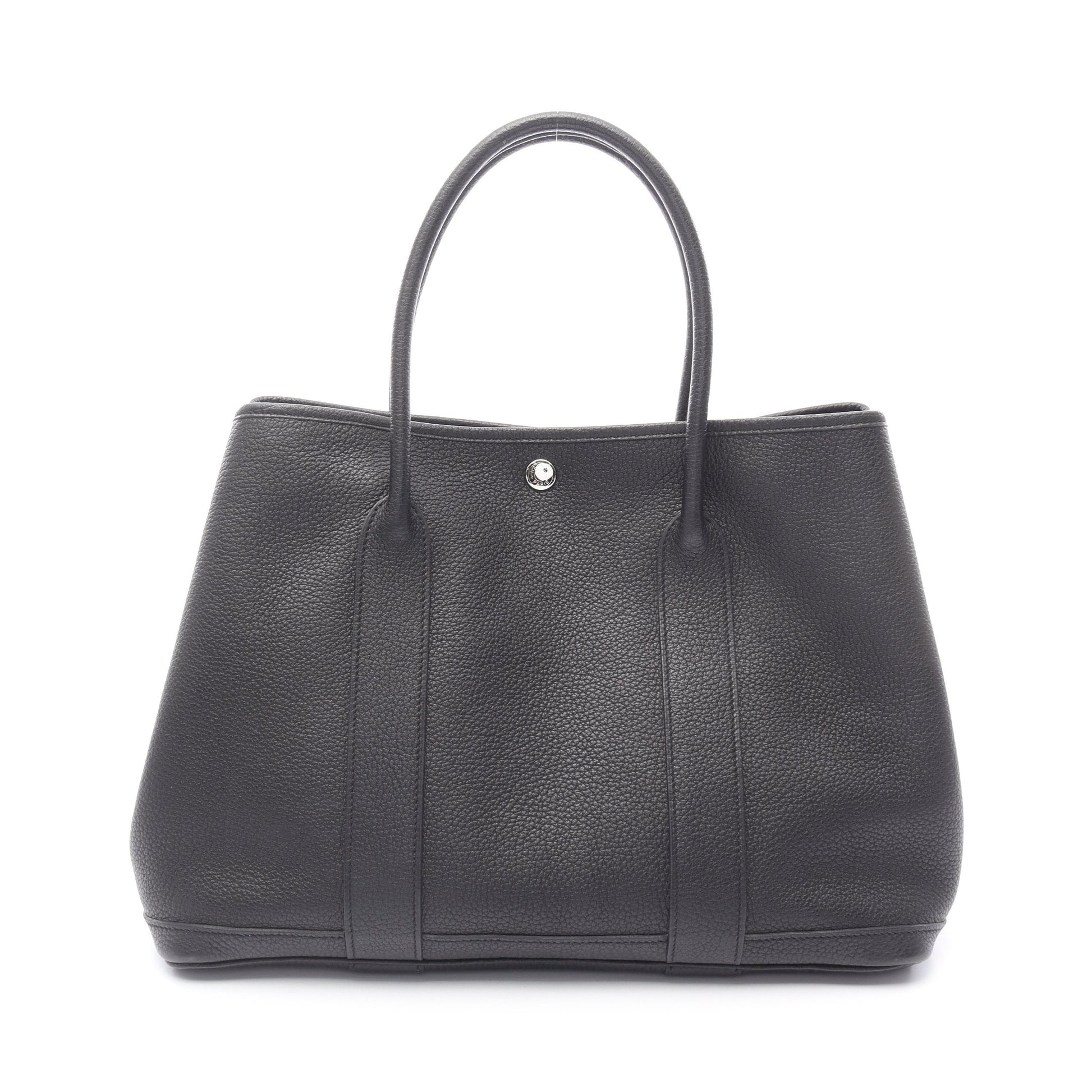 ガーデンパーティPM ハンドバッグ トートバッグ ネゴンダ ブラック シルバー金具 □Q刻印 エルメス バッグ HERMES