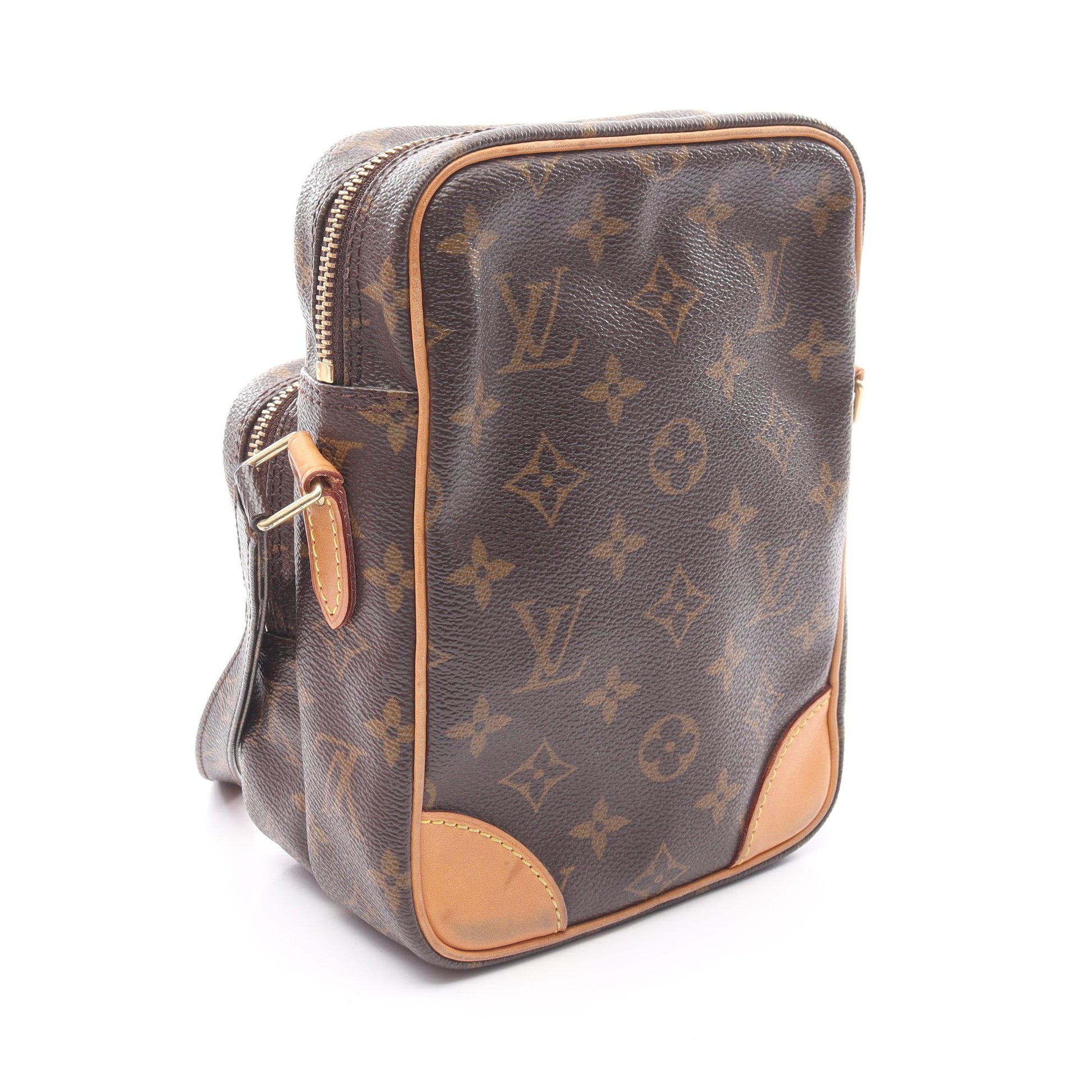 アマゾン モノグラム ショルダーバッグ PVC レザー ブラウン ルイヴィトン バッグ LOUIS VUITTON