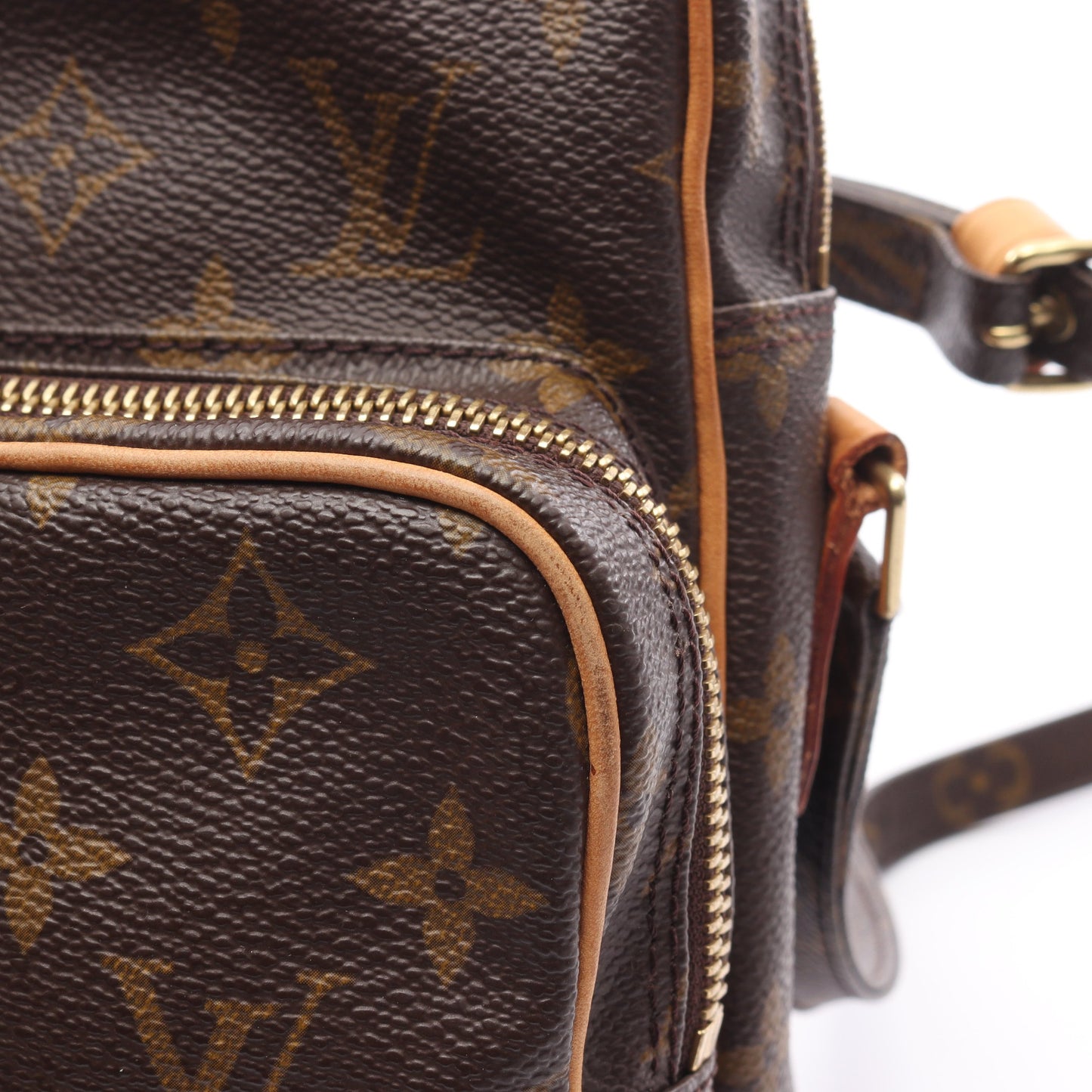 アマゾン モノグラム ショルダーバッグ PVC レザー ブラウン ルイヴィトン バッグ LOUIS VUITTON