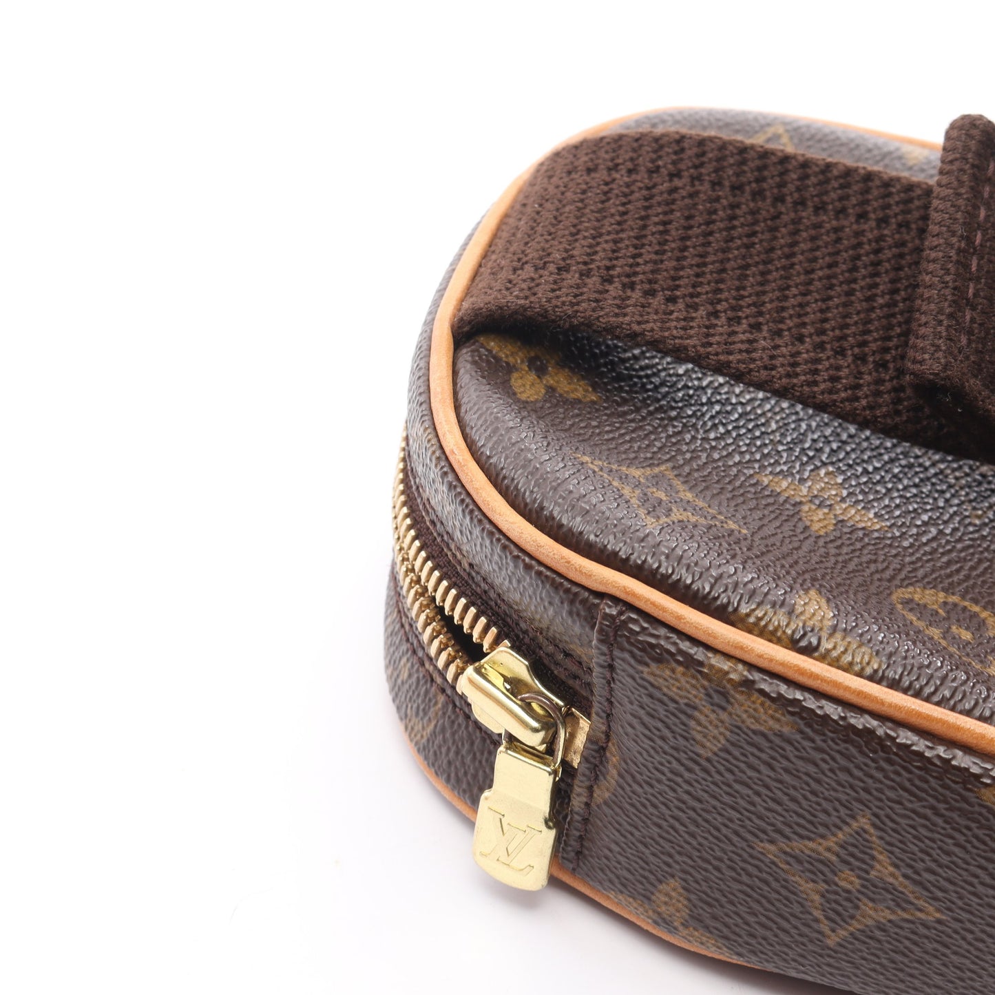 ポシェットガンジュ モノグラム ボディバッグ PVC レザー ブラウン ルイヴィトン バッグ LOUIS VUITTON