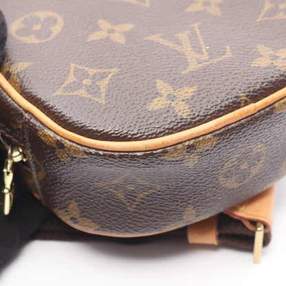 ポシェットガンジュ モノグラム ボディバッグ PVC レザー ブラウン ルイヴィトン バッグ LOUIS VUITTON