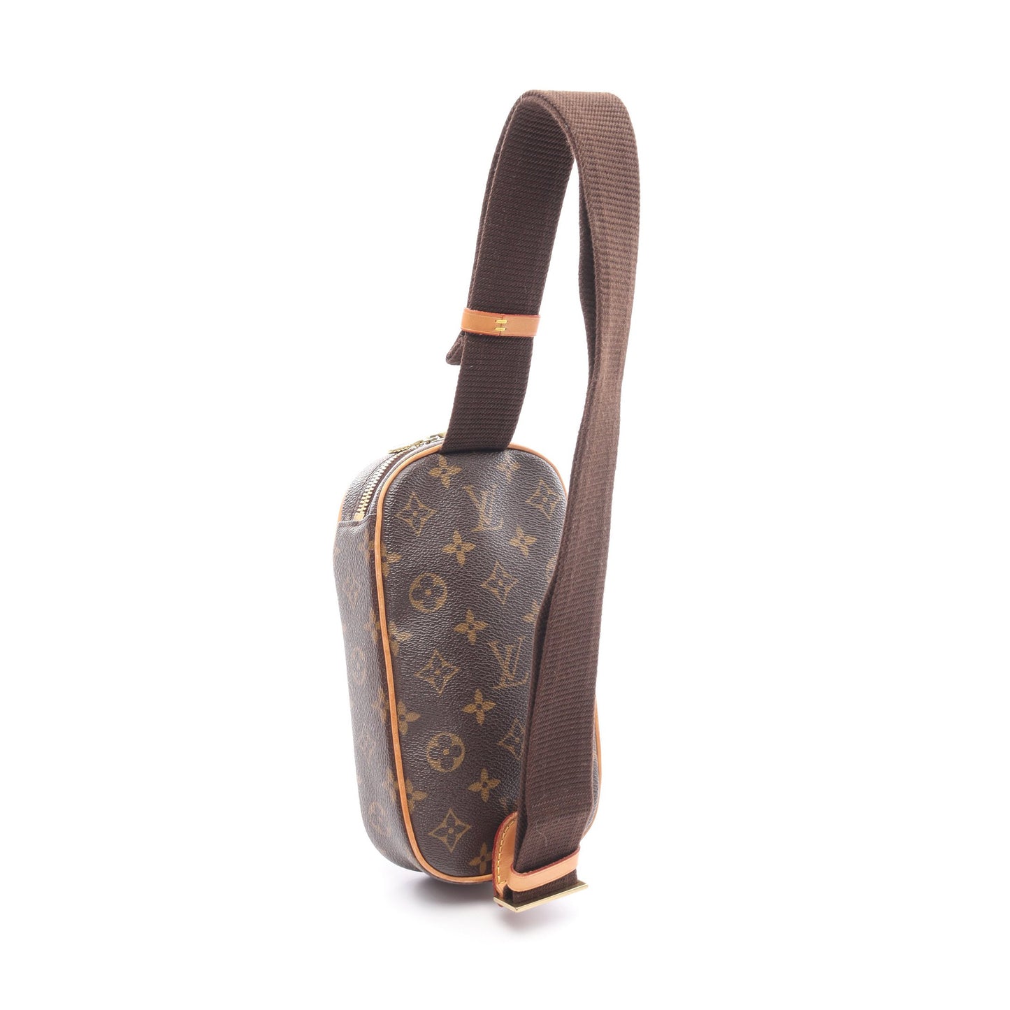 ポシェットガンジュ モノグラム ボディバッグ PVC レザー ブラウン ルイヴィトン バッグ LOUIS VUITTON