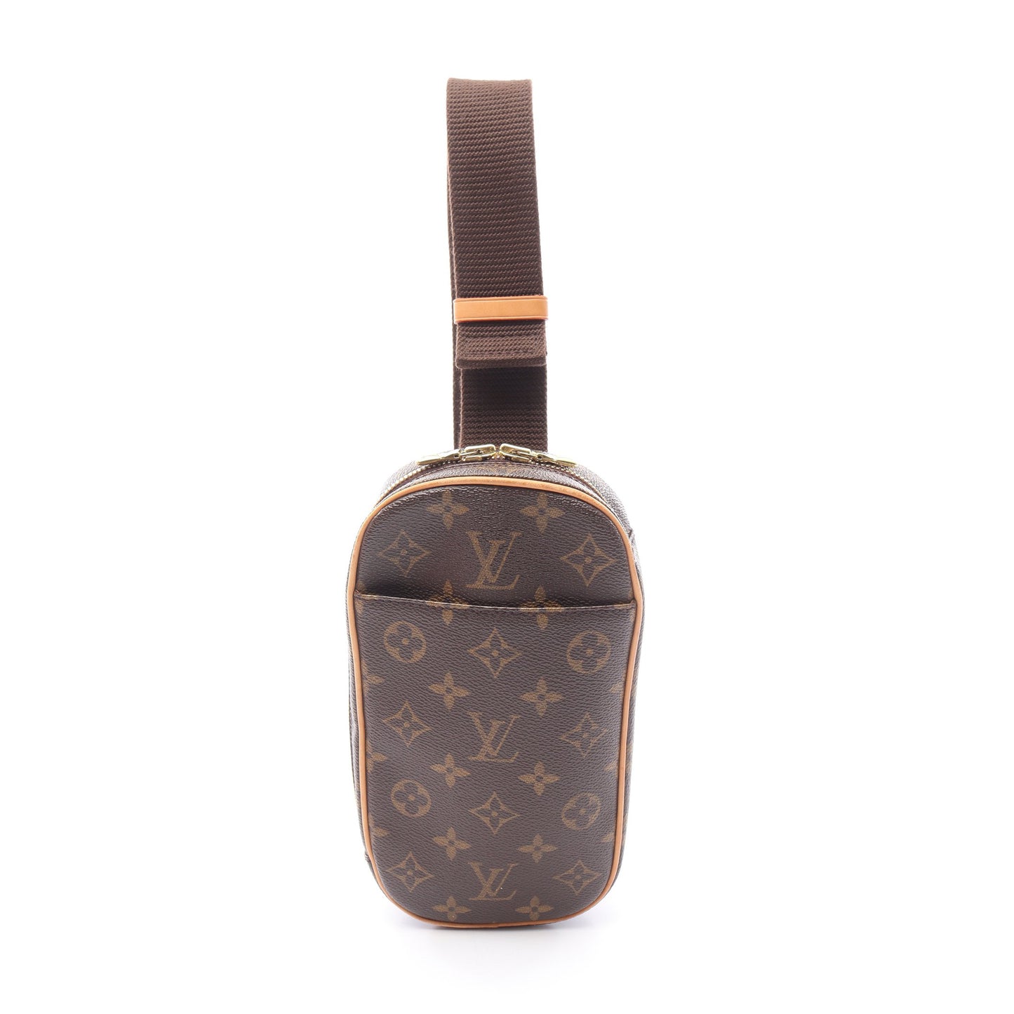 ポシェットガンジュ モノグラム ボディバッグ PVC レザー ブラウン ルイヴィトン バッグ LOUIS VUITTON
