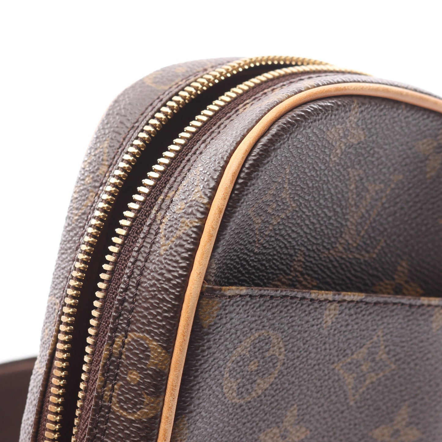 ポシェットガンジュ モノグラム ボディバッグ PVC レザー ブラウン ルイヴィトン バッグ LOUIS VUITTON
