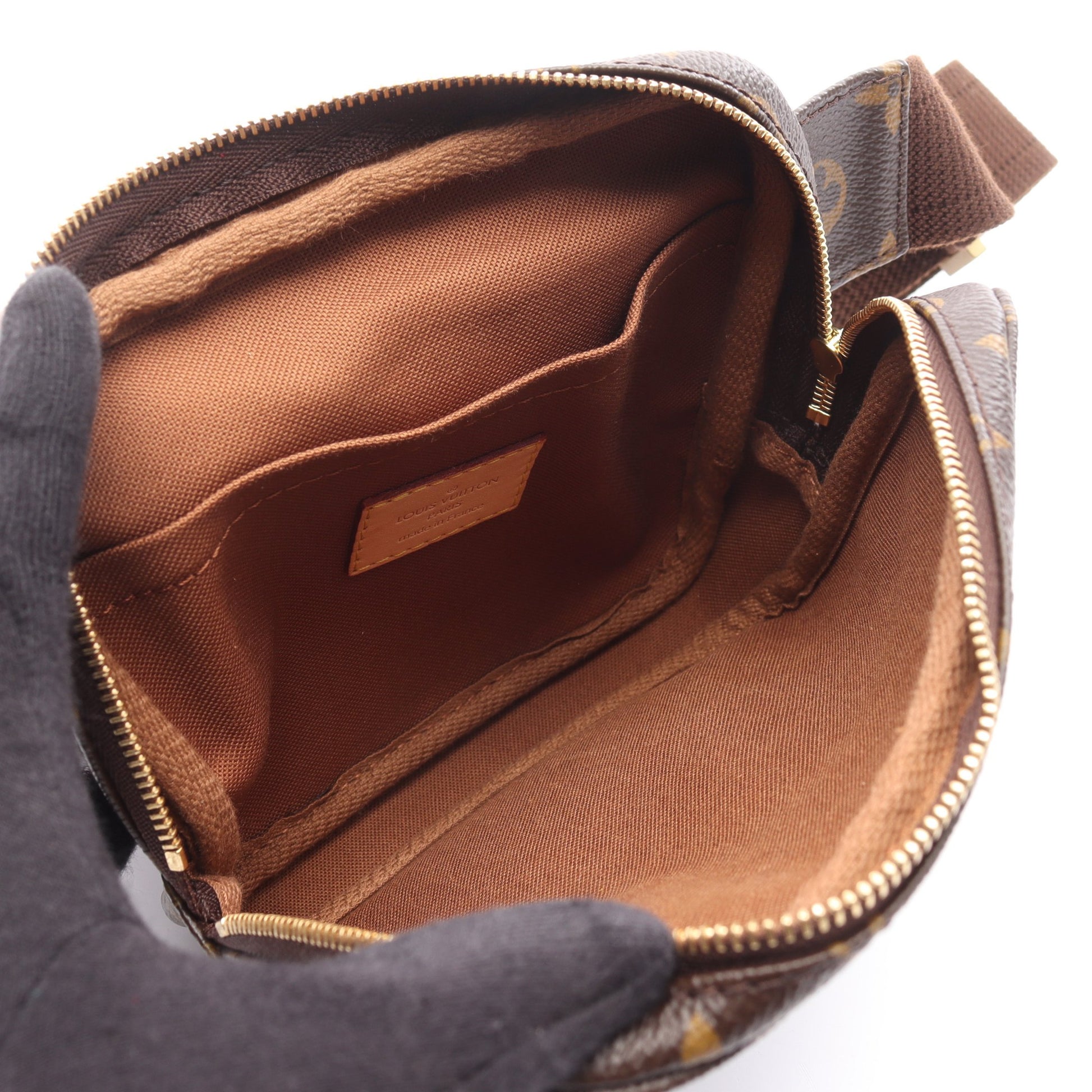 バムバッグ ボスフォール モノグラム ボディバッグ ウエストバッグ PVC レザー ブラウン ルイヴィトン バッグ LOUIS VUITTON