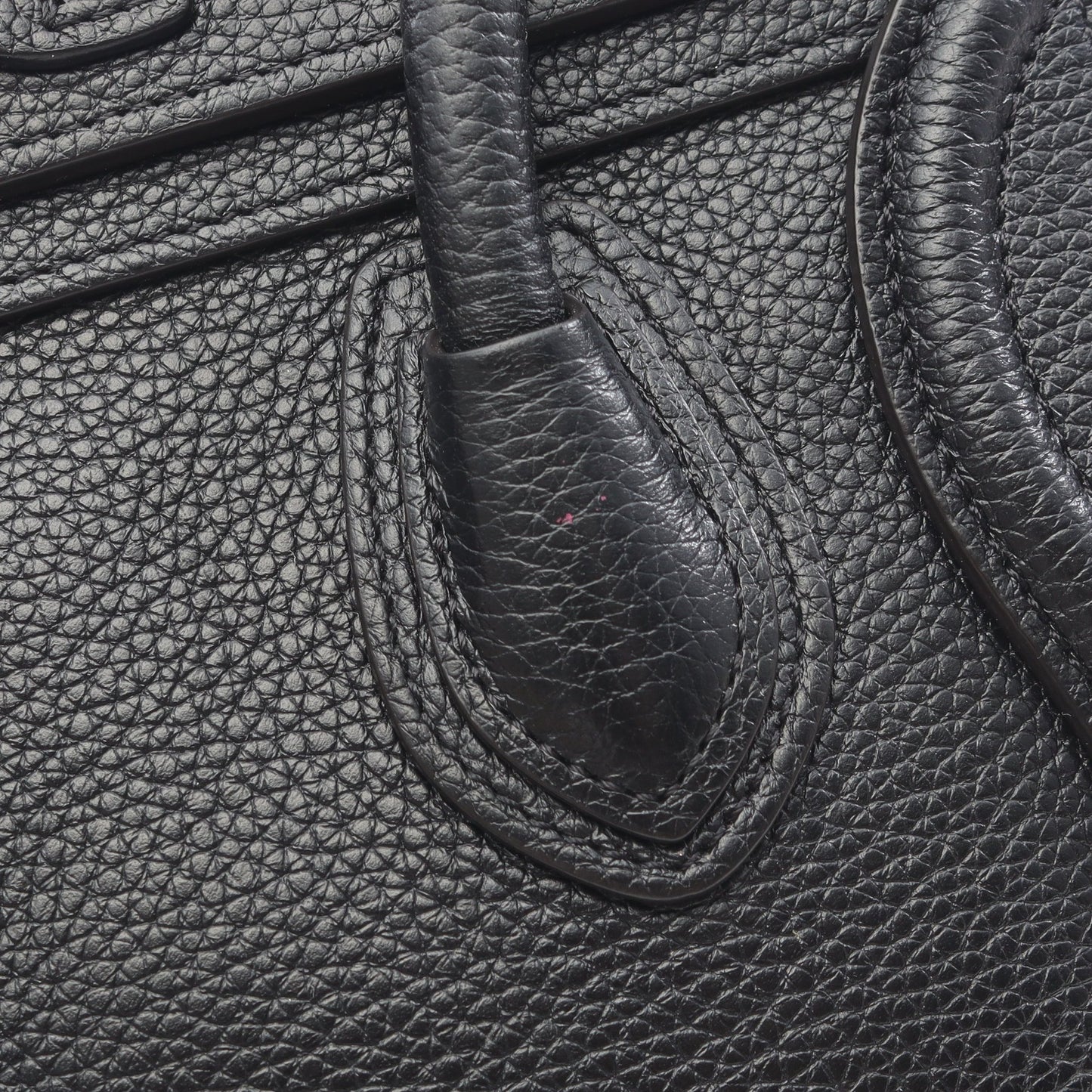 ラゲージ ナノショッパー ハンドバッグ レザー ブラック 2WAY セリーヌ バッグ CELINE