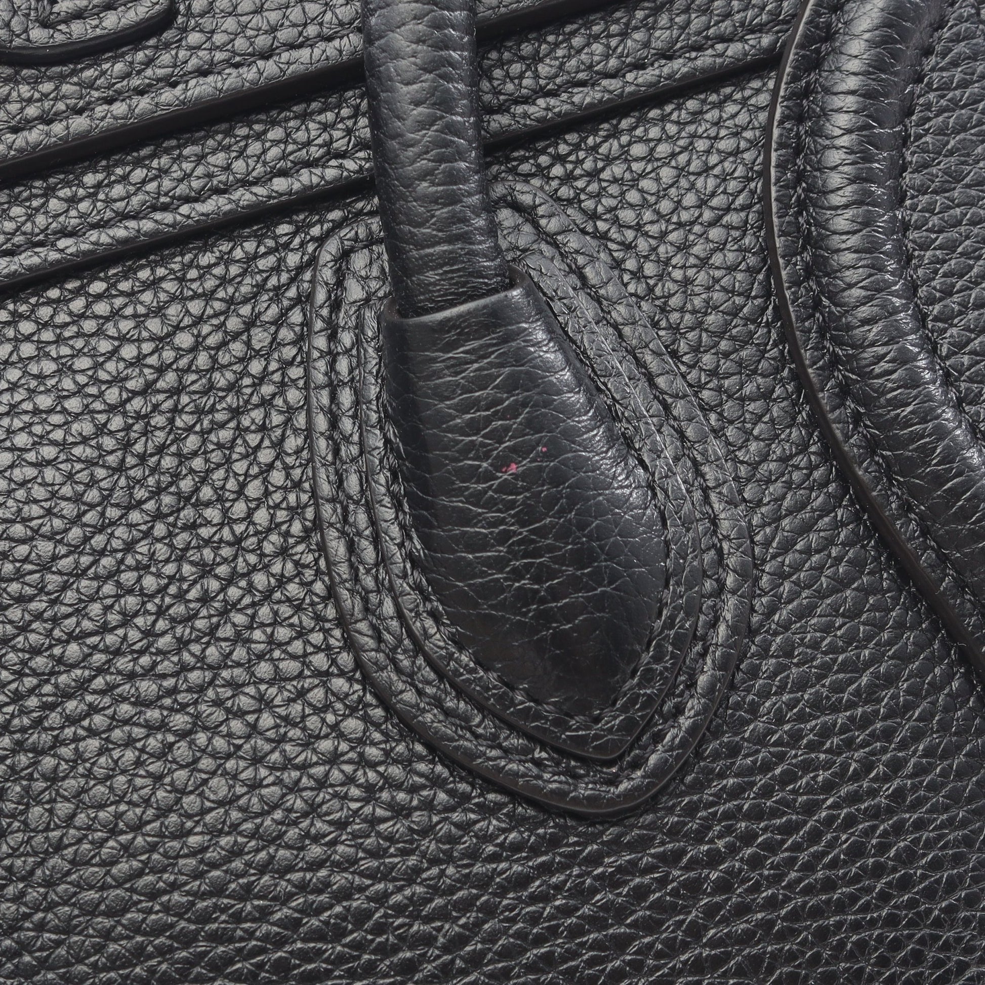 ラゲージ ナノショッパー ハンドバッグ レザー ブラック 2WAY セリーヌ バッグ CELINE