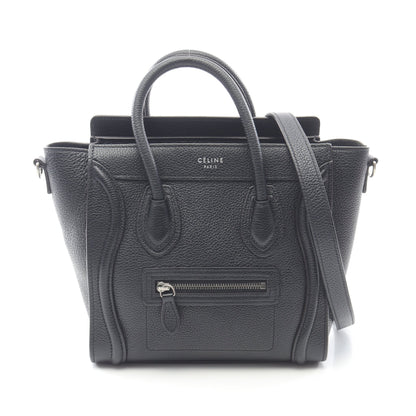 ラゲージ ナノショッパー ハンドバッグ レザー ブラック 2WAY セリーヌ バッグ CELINE