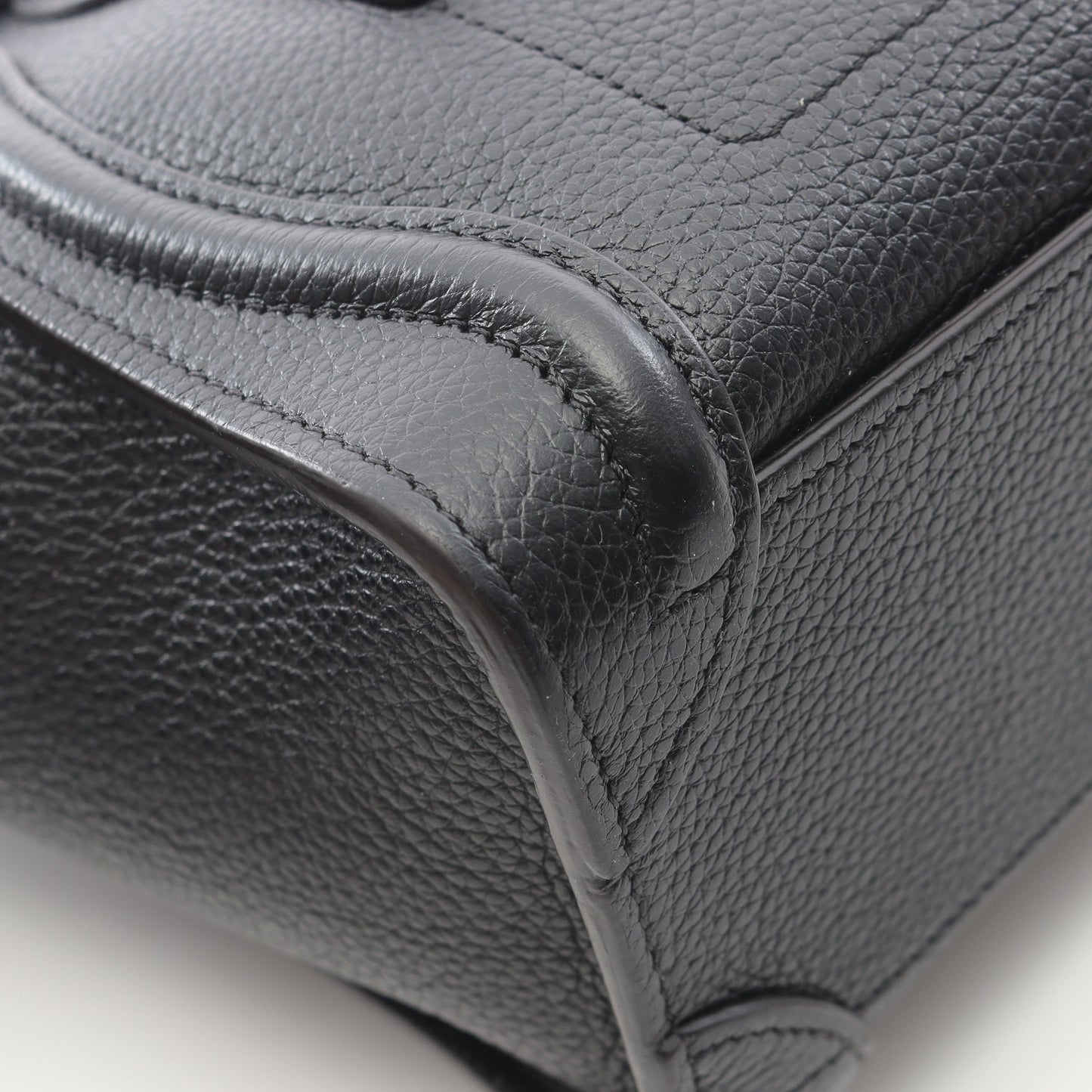 ラゲージ ナノショッパー ハンドバッグ レザー ブラック 2WAY セリーヌ バッグ CELINE