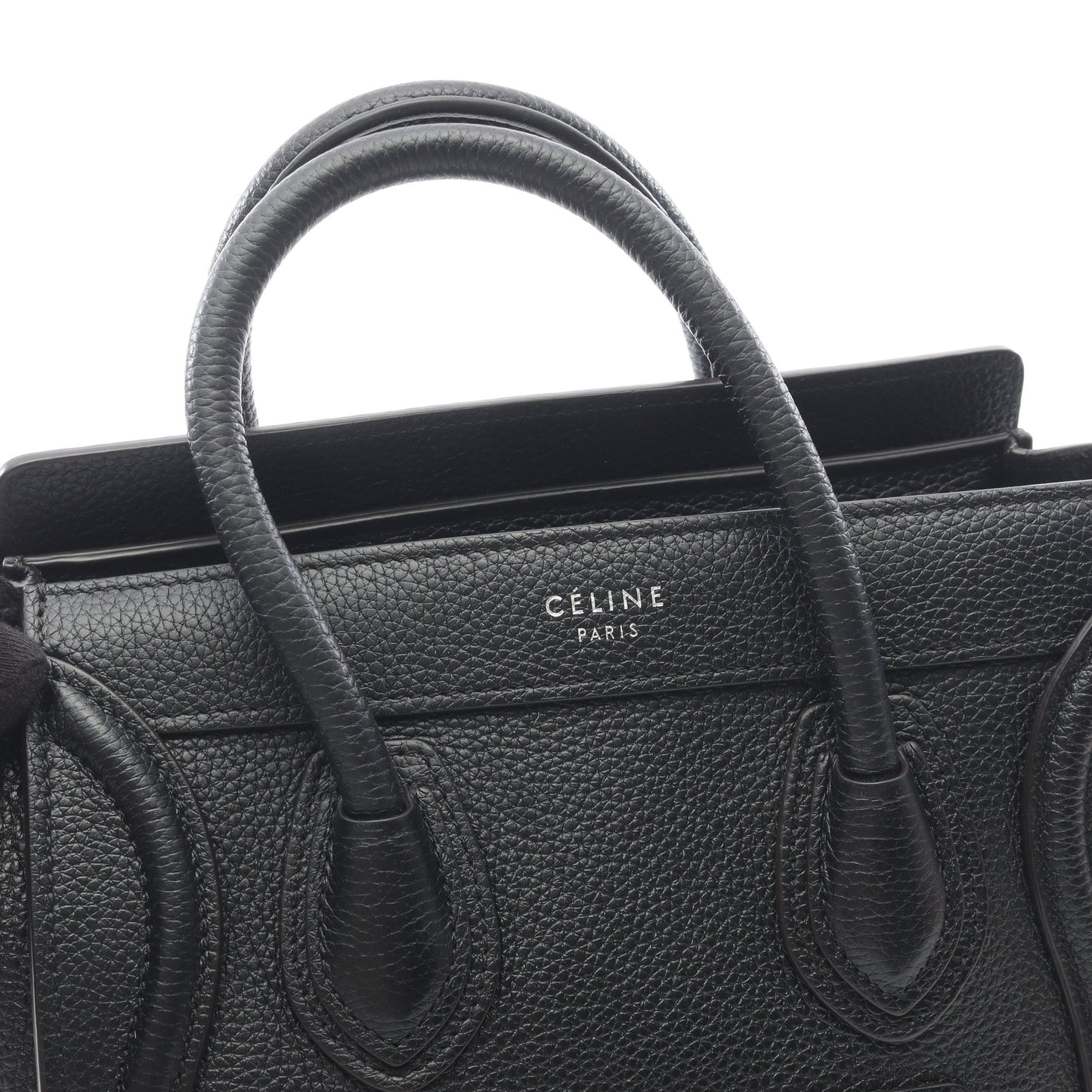 ラゲージ ナノショッパー ハンドバッグ レザー ブラック 2WAY セリーヌ バッグ CELINE