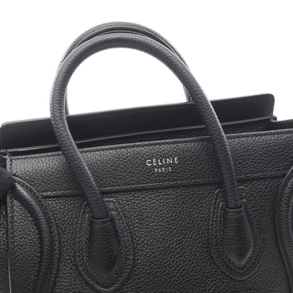ラゲージ ナノショッパー ハンドバッグ レザー ブラック 2WAY セリーヌ バッグ CELINE
