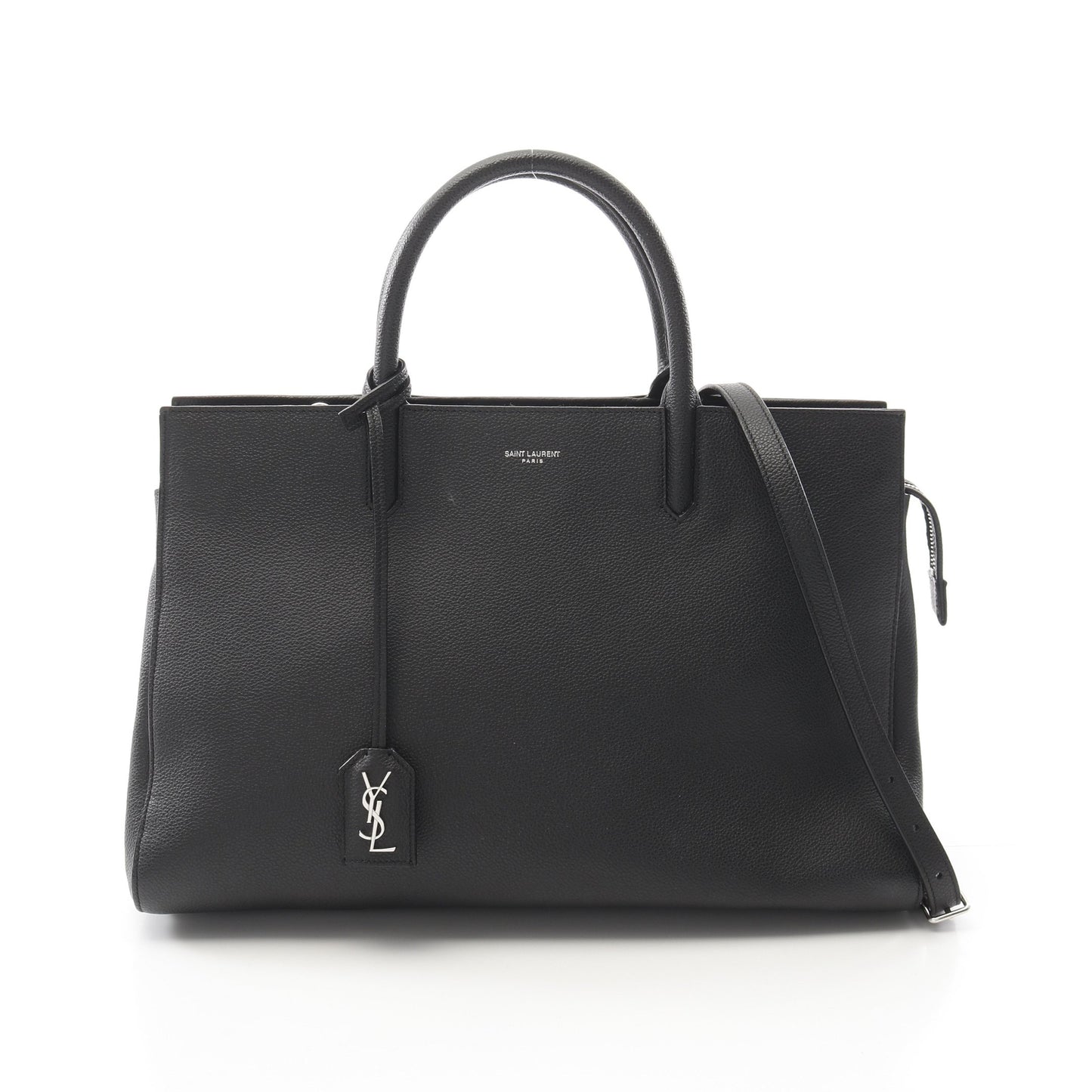 カバ リヴゴーシュ ハンドバッグ レザー ブラック 2WAY サンローランパリ バッグ SAINT LAURENT PARIS