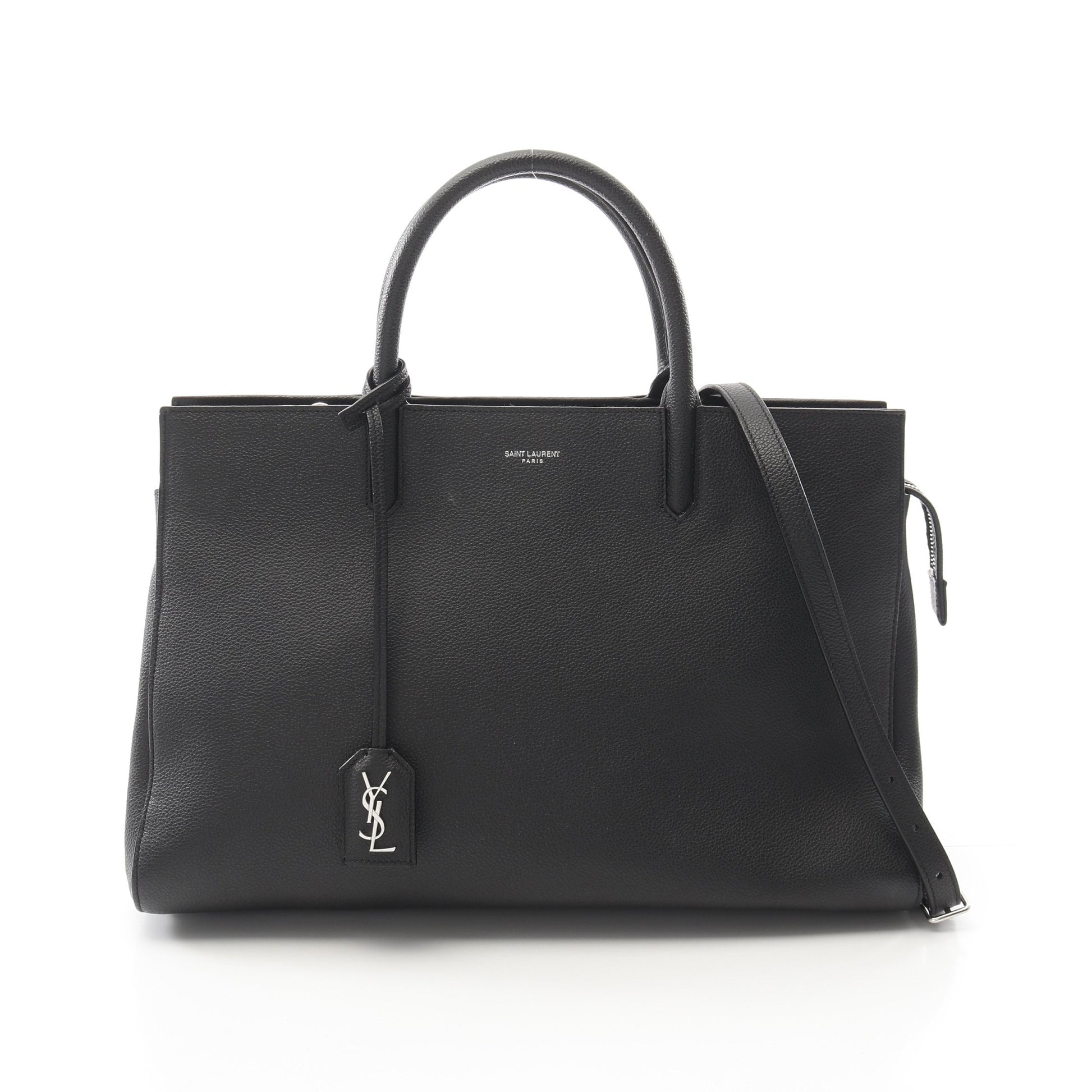 カバ リヴゴーシュ ハンドバッグ レザー ブラック 2WAY サンローランパリ バッグ SAINT LAURENT PARIS