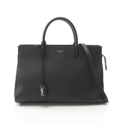 カバ リヴゴーシュ ハンドバッグ レザー ブラック 2WAY サンローランパリ バッグ SAINT LAURENT PARIS