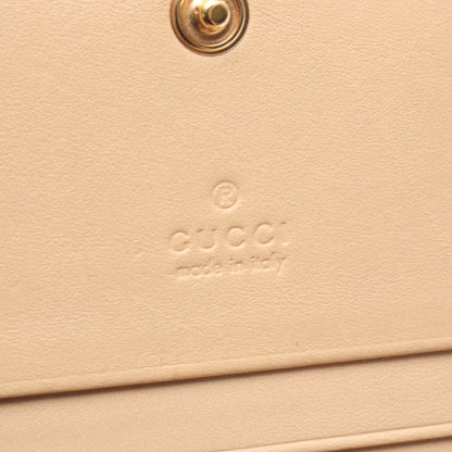 GGスプリーム ホースビットプリント 二つ折り財布 PVC ベージュ ゴールド グッチ 財布・小物 GUCCI