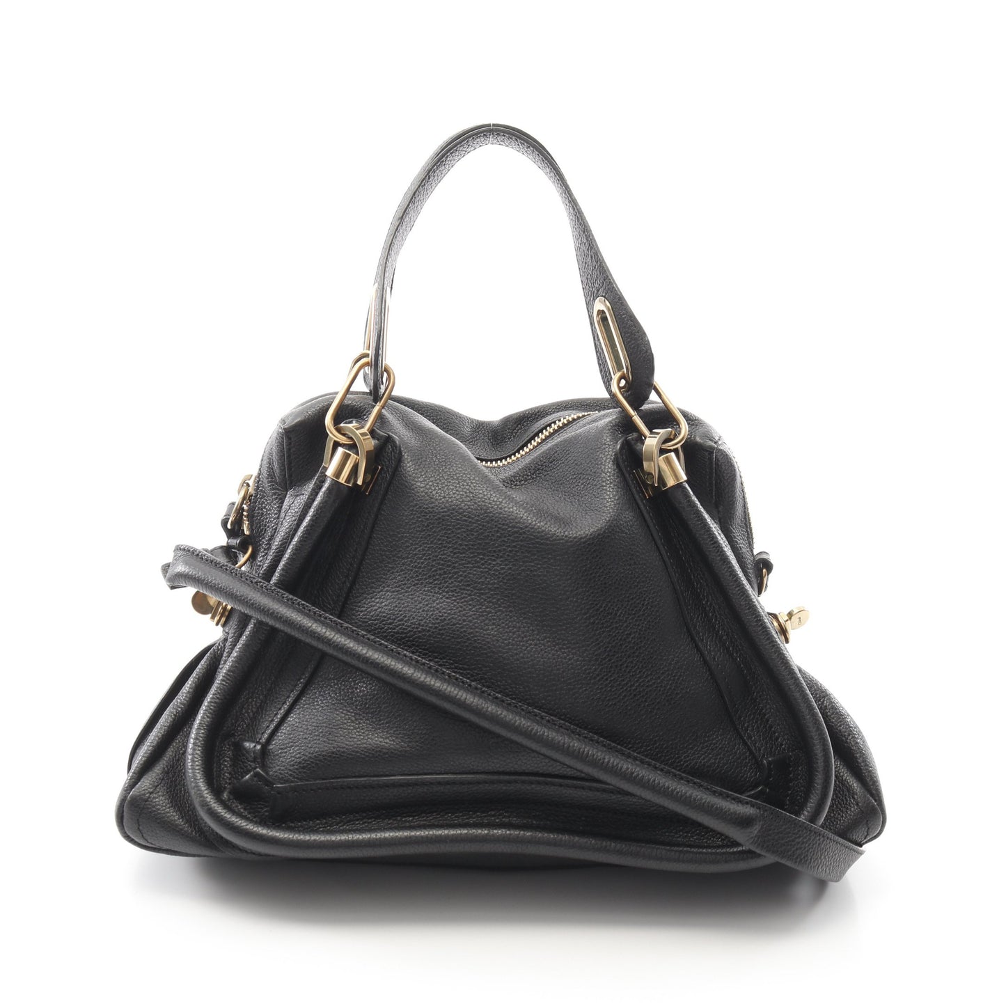 パラティ ミディアム ハンドバッグ レザー ブラック 2WAY クロエ バッグ Chloe