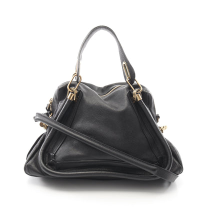 パラティ ミディアム ハンドバッグ レザー ブラック 2WAY クロエ バッグ Chloe