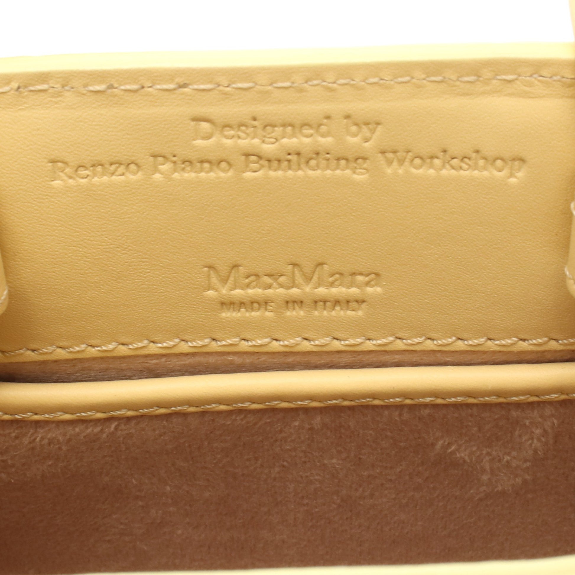 ホイットニー ナノ ハンドバッグ レザー ライトイエロー 2WAY マックスマーラ バッグ Max Mara