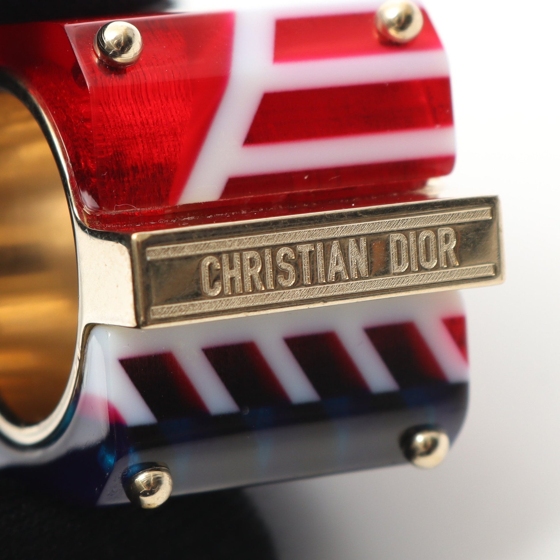 ソルベ ワイド リング 指輪 GP ゴールド マルチカラー クリスチャンディオール アクセサリー Christian Dior
