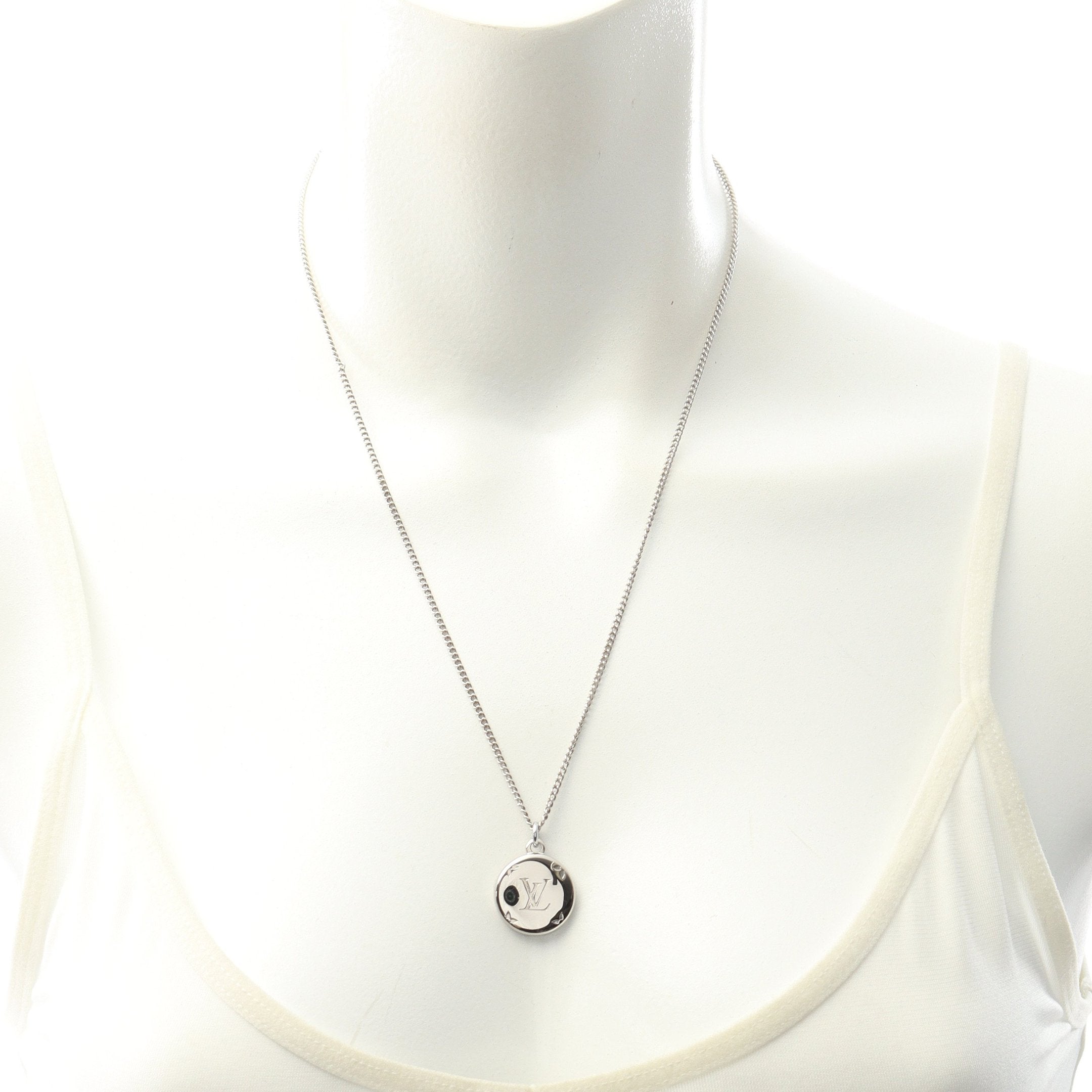 リングネックレス モノグラム ネックレス シルバー ルイヴィトン