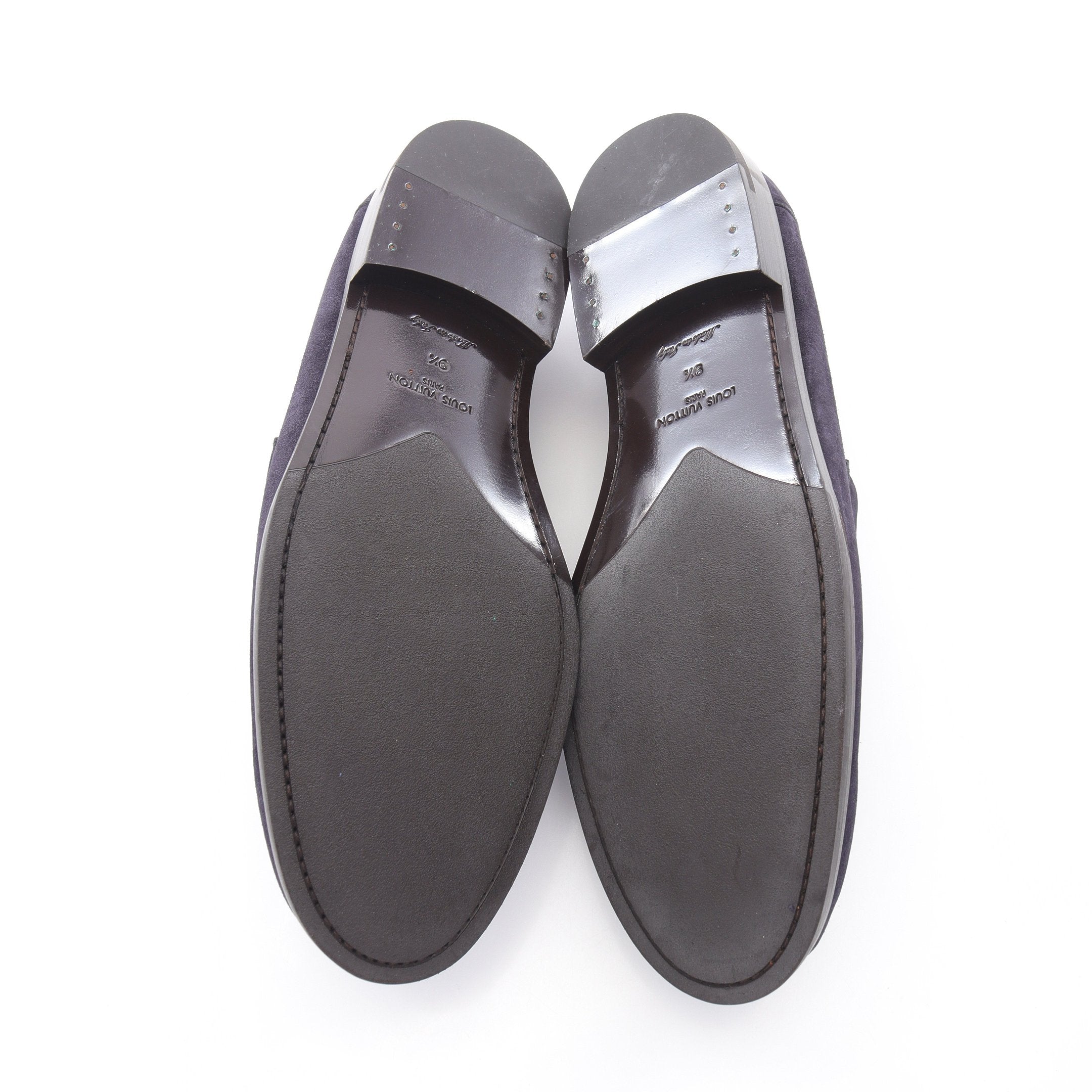 メジャーライン モノグラム ローファー スエード ネイビー ルイ