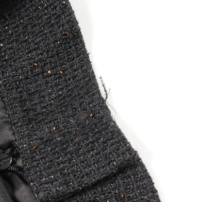 ココマーク スカート ビーズ ウール ブラック シャネル ボトムス CHANEL