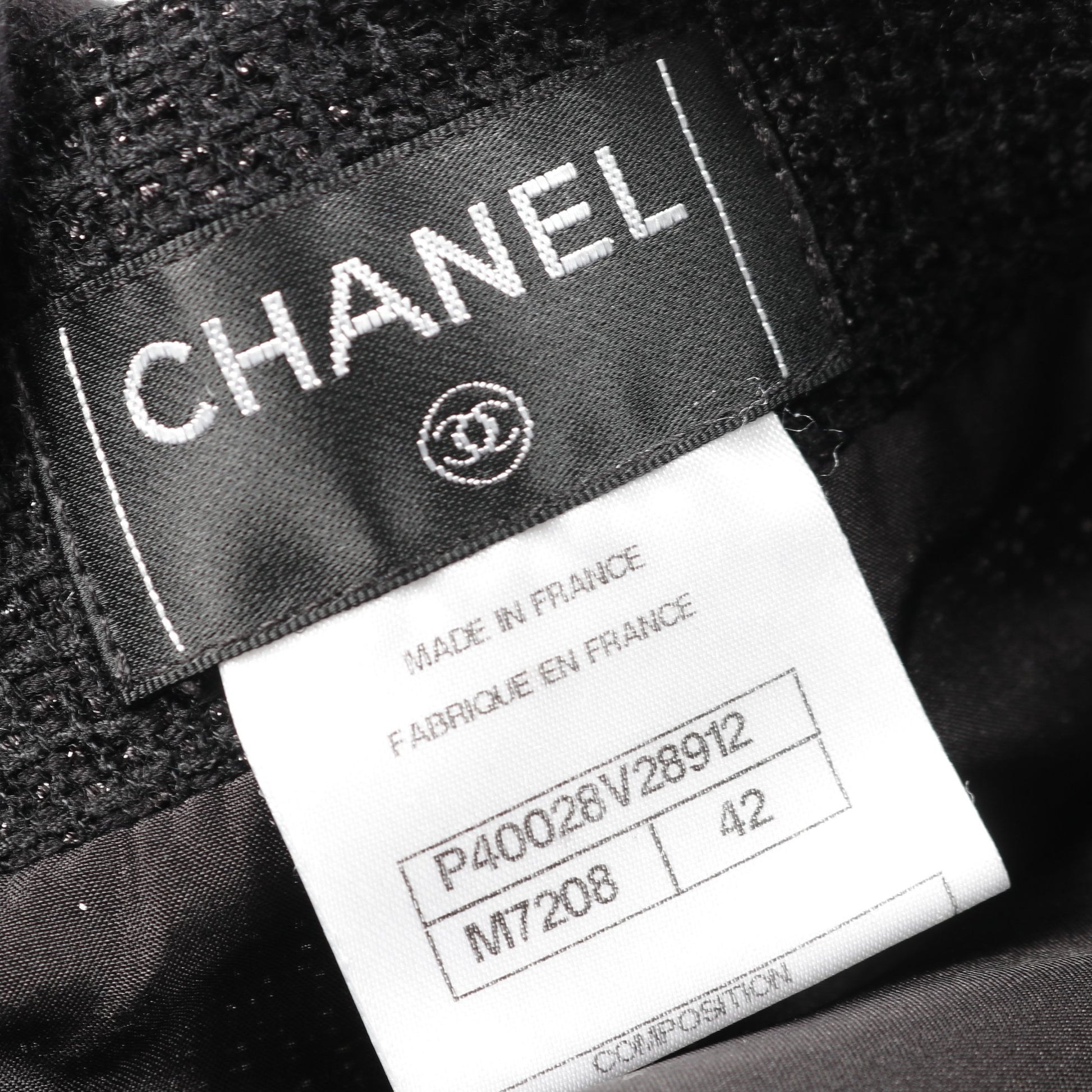 ココマーク スカート ビーズ ウール ブラック シャネル ボトムス CHANEL