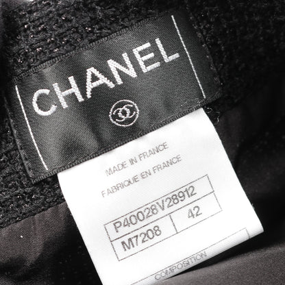 ココマーク スカート ビーズ ウール ブラック シャネル ボトムス CHANEL