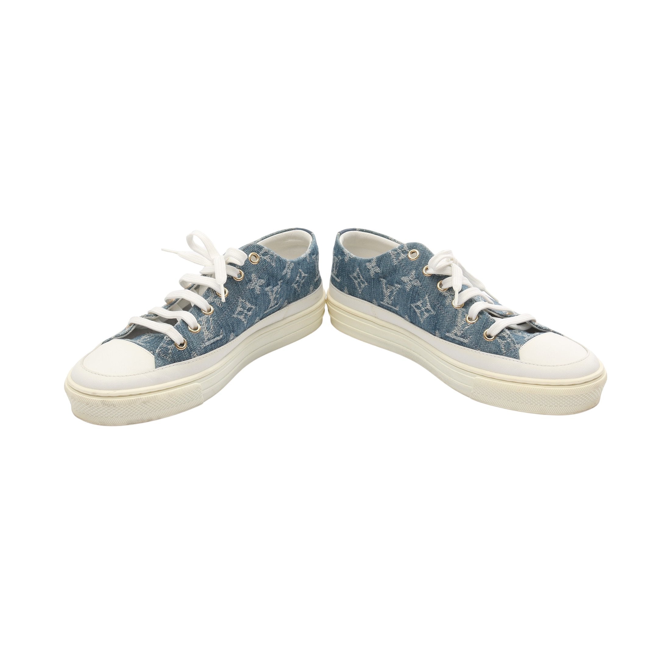 ステラーライン スニーカー デニム ブルー ホワイト ルイヴィトン – RECLO