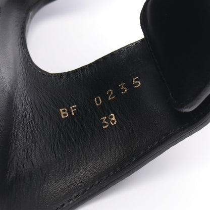 ポリー スライドサンダル レザー ブラック セリーヌ シューズ CELINE