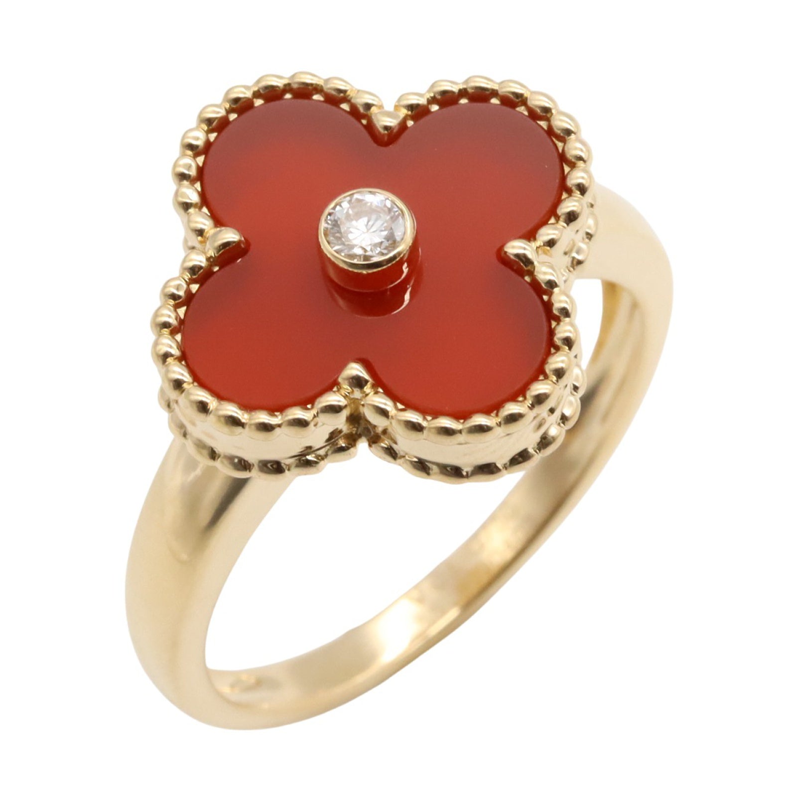 ヴィンテージアルハンブラ リング カーネリアン ダイヤ リング 指輪