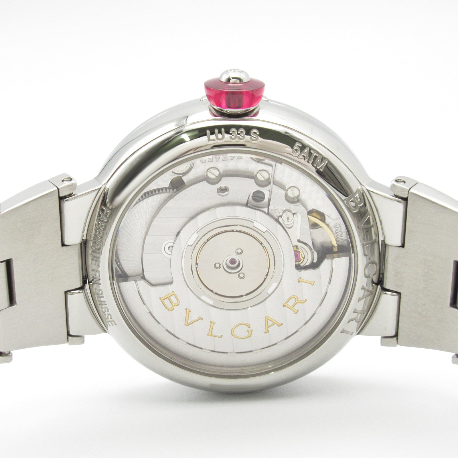 ルチェア デイト 11Pダイヤ レディース 腕時計 自動巻き ステンレス  