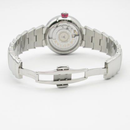 ルチェア デイト 11Pダイヤ レディース 腕時計 自動巻き ステンレス  